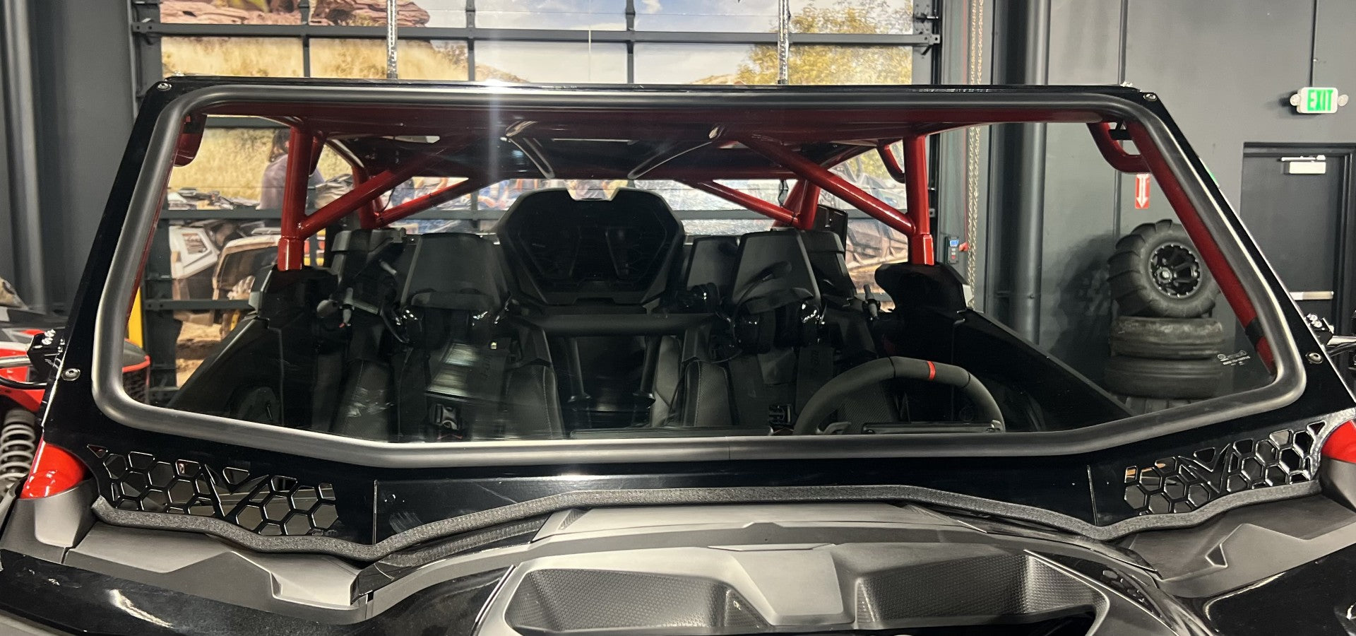 Moto Armor VOODOO MAVERICK R Full Glass Windshield Black